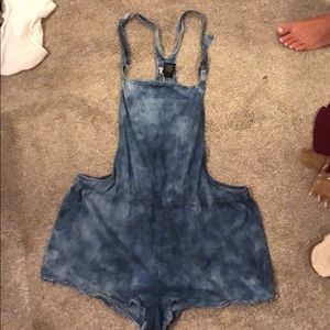 Tie Dye Denim Overalls